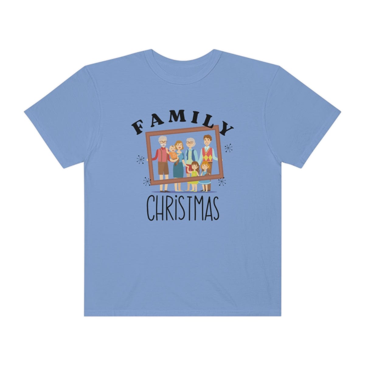 Family Photo Comfort Colors, Christmas Family T-Shirt, Family Photo Shirt, Matching Family Shirt, Christmas Family Gift, Unisex Garment-Dyed T-shirt