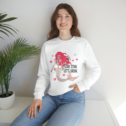 Anti-Valentine's Day 2023: Drink Like a Mermaid Skeleton Sweatshirt