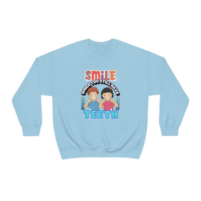 Smile While You Still Have Teeth Sweatshirt, Crewneck Sweatshirt, Mummy Christmas Theme Sweater, Women's Christmas Crewneck, Mom to Be, Gift for Mum