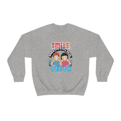 Smile While You Still Have Teeth Sweatshirt, Crewneck Sweatshirt, Mummy Christmas Theme Sweater, Women's Christmas Crewneck, Mom to Be, Gift for Mum