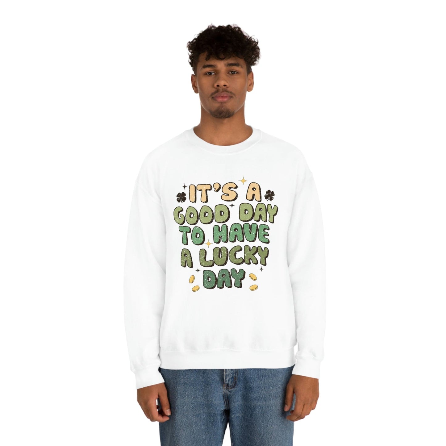 2023 Funny Groovy St. Patrick's Day Unisex Irish Its Good to Have A Lucky Day Sweatshirt