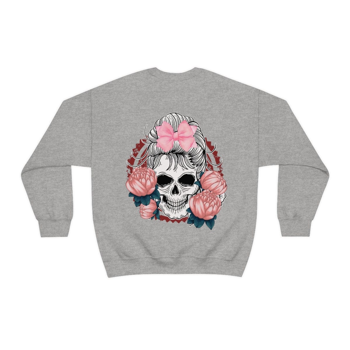 Skull With Flowers Oversized Sweatshirt, Trendy Sweatshirt, Pinterest Sweatshirt
