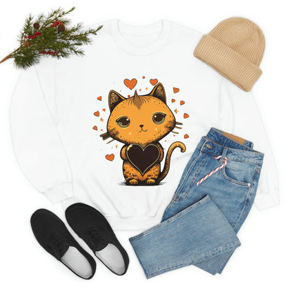 2023 Valentine's Day Sweatshirt: Cute Cats in Love Kawaii Style