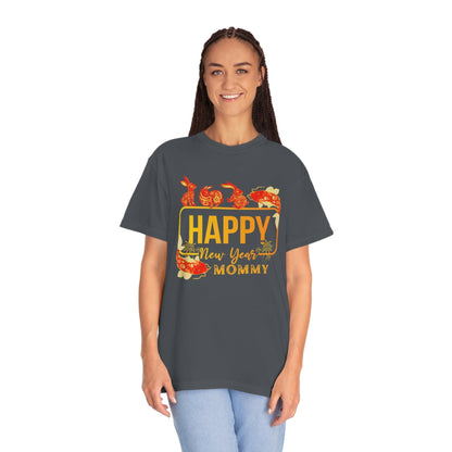 Happy New Year Mommy T-Shirt, Comfort Colors Oversized T-Shirt, Hello 2023, Cheers to New Year Shirt