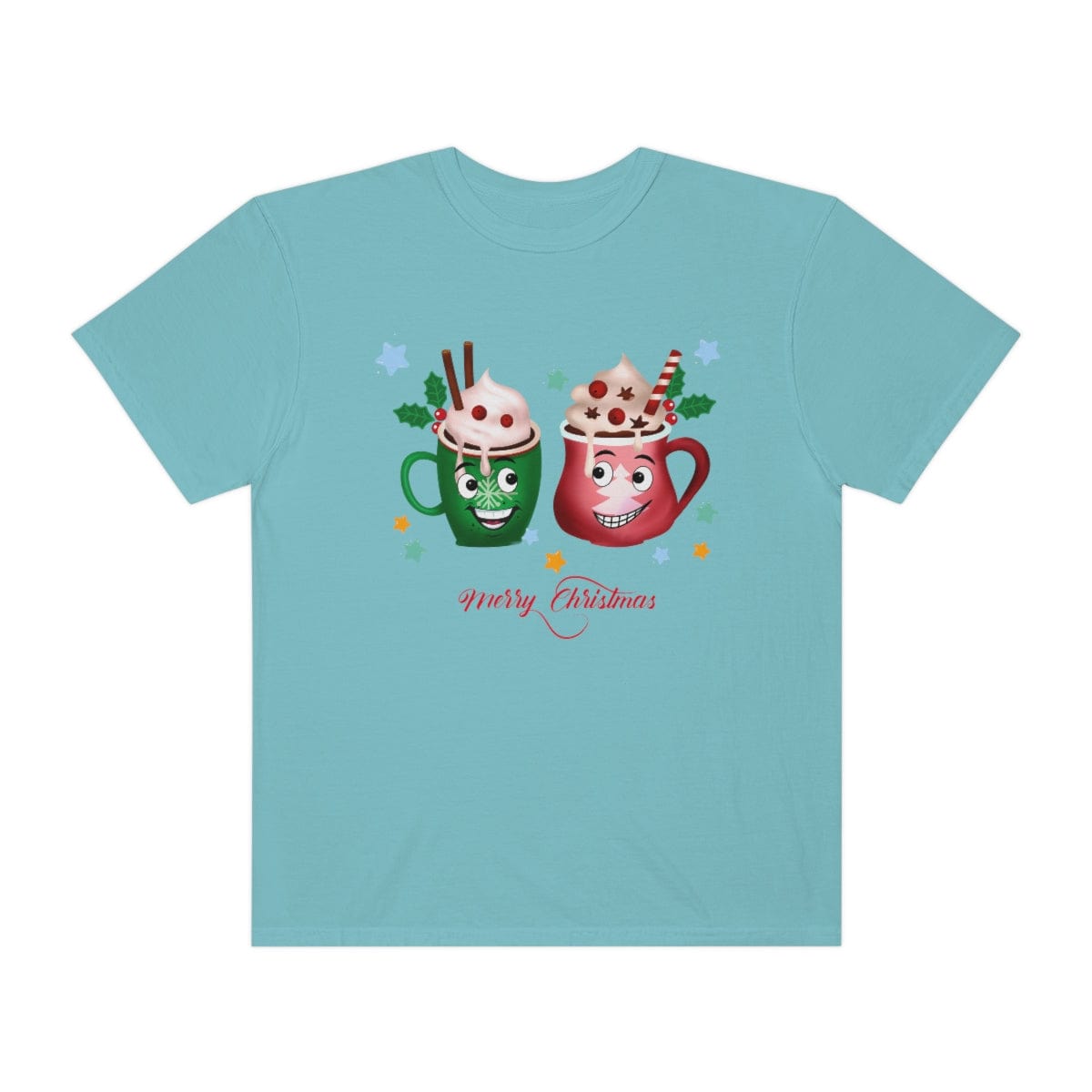 Retro Christmas Comfort Colors Shirt, Christmas Coffee Shirt, Christmas Men Gift, Retro Holiday Shirt, Funny Xmas T-Shirt, Unisex Garment-Dyed T-shirt