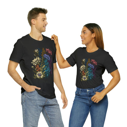 2023 Unisex Boho Pressed Wildflower Cottagecore Blooming Wild Floral Shirt Gardening Botanical T-Shirt