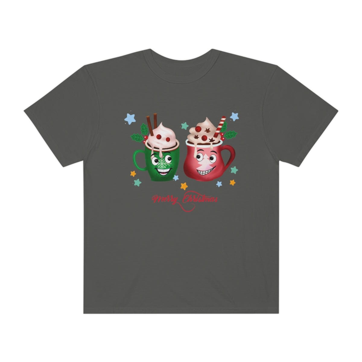 Retro Christmas Comfort Colors Shirt, Christmas Coffee Shirt, Christmas Men Gift, Retro Holiday Shirt, Funny Xmas T-Shirt, Unisex Garment-Dyed T-shirt