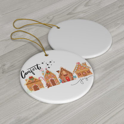 Comfort & Joy Ceramic Ornament, 4 Shapes