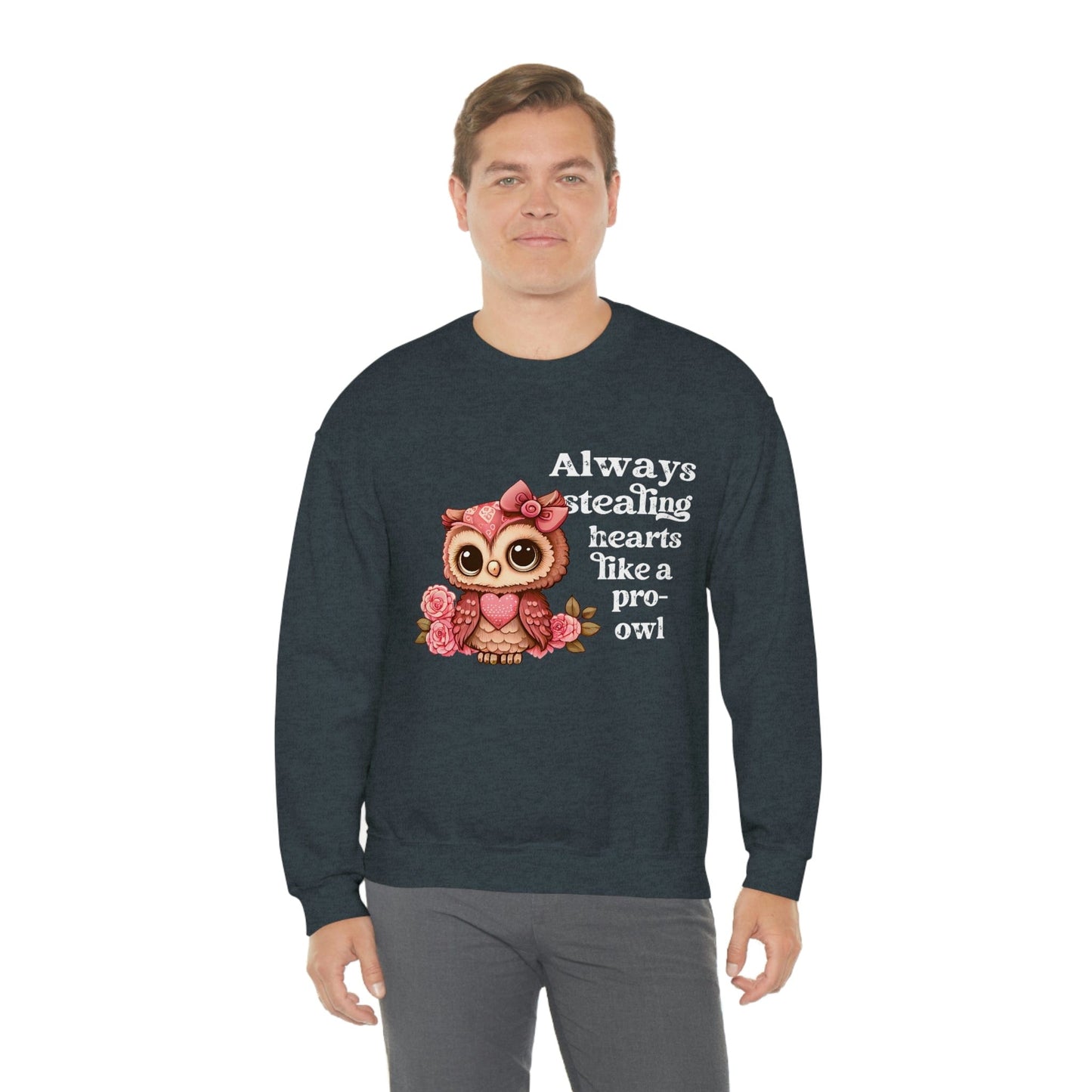 2023 Valentine's Day Gift: "Always Stealing Hearts Like a Pro Owl" Sweatshirt