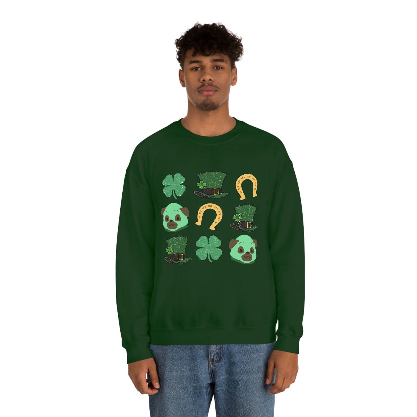2023 Funny Groovy St. Patrick's Day Unisex Irish Dog Lover Gaelic Sweatshirt