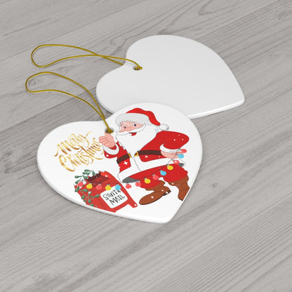 Santa's Mail Christmas Ceramic Ornament, 4 Shapes