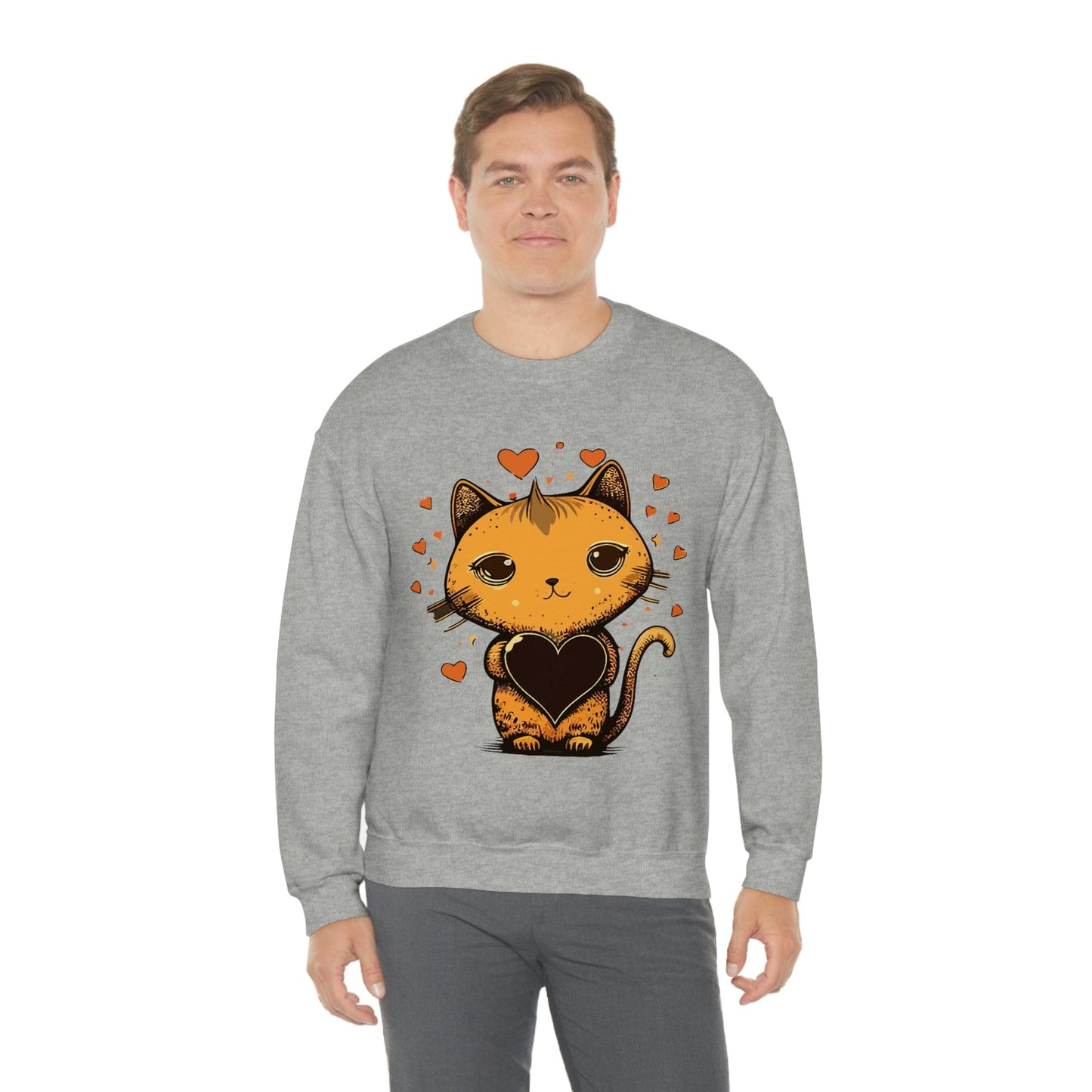 2023 Valentine's Day Sweatshirt: Cute Cats in Love Kawaii Style