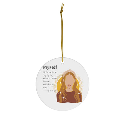 Loving Myself Christmas Ceramic Ornament, 4 Shapes