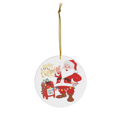 Santa's Mail Christmas Ceramic Ornament, 4 Shapes