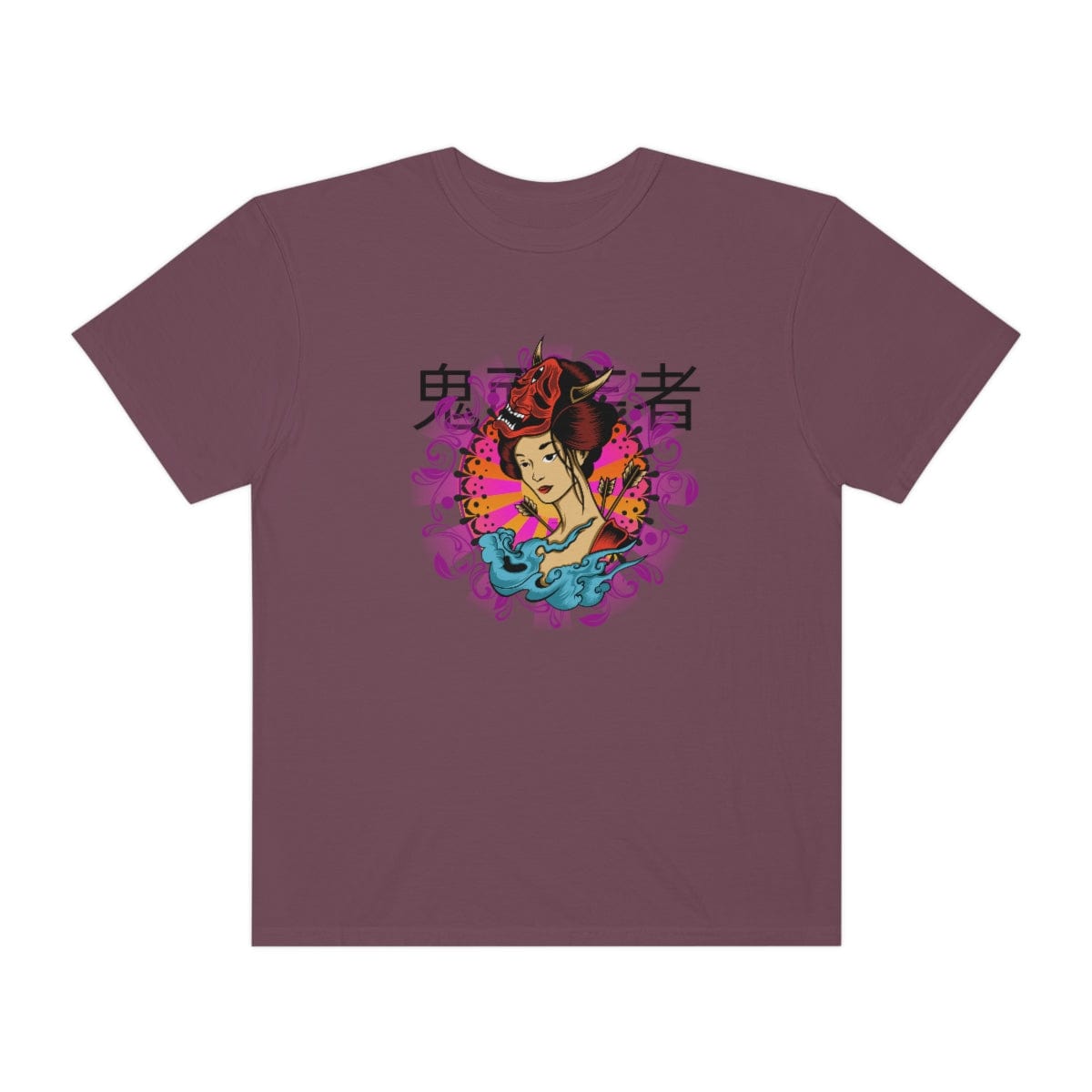 Oni Mask Geisha T-Shirt For Women Girl