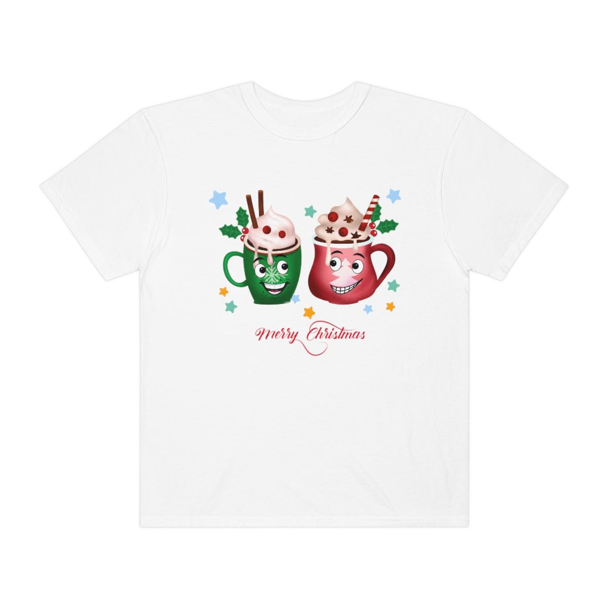 Retro Christmas Comfort Colors Shirt, Christmas Coffee Shirt, Christmas Men Gift, Retro Holiday Shirt, Funny Xmas T-Shirt, Unisex Garment-Dyed T-shirt