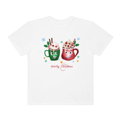 Retro Christmas Comfort Colors Shirt, Christmas Coffee Shirt, Christmas Men Gift, Retro Holiday Shirt, Funny Xmas T-Shirt, Unisex Garment-Dyed T-shirt