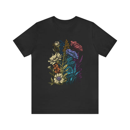 2023 Unisex Boho Pressed Wildflower Cottagecore Blooming Wild Floral Shirt Gardening Botanical T-Shirt