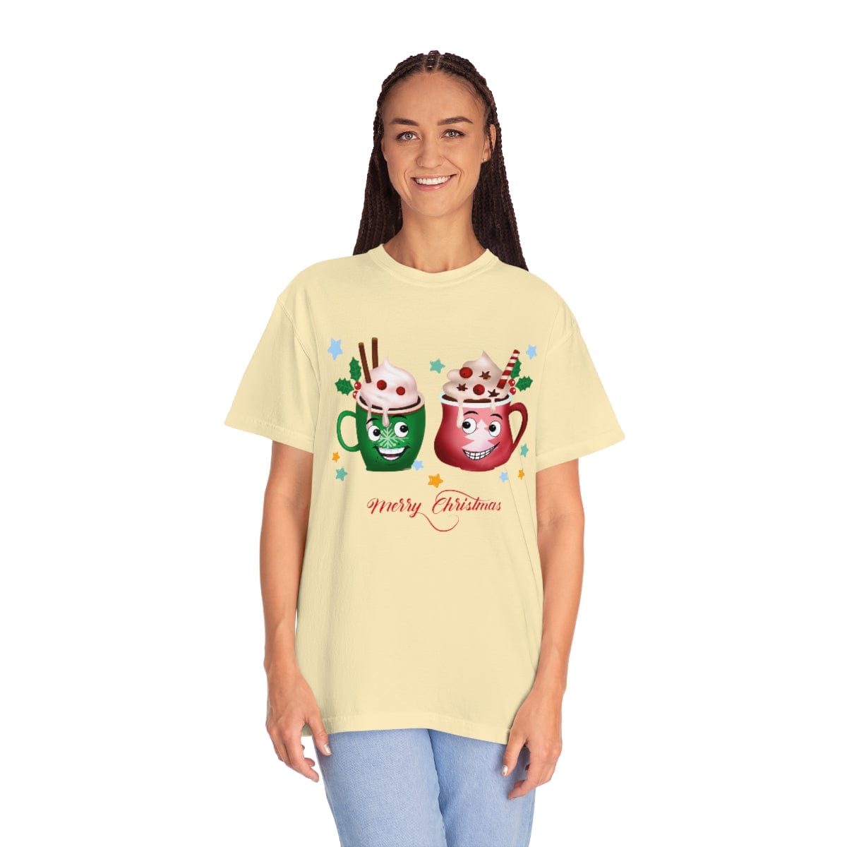 Retro Christmas Comfort Colors Shirt, Christmas Coffee Shirt, Christmas Men Gift, Retro Holiday Shirt, Funny Xmas T-Shirt, Unisex Garment-Dyed T-shirt