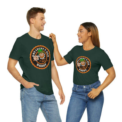 2023 Unisex Orange One Lucky Dad St Patricks Day Daddy Irish Shamrock Fun Premium T-Shirt