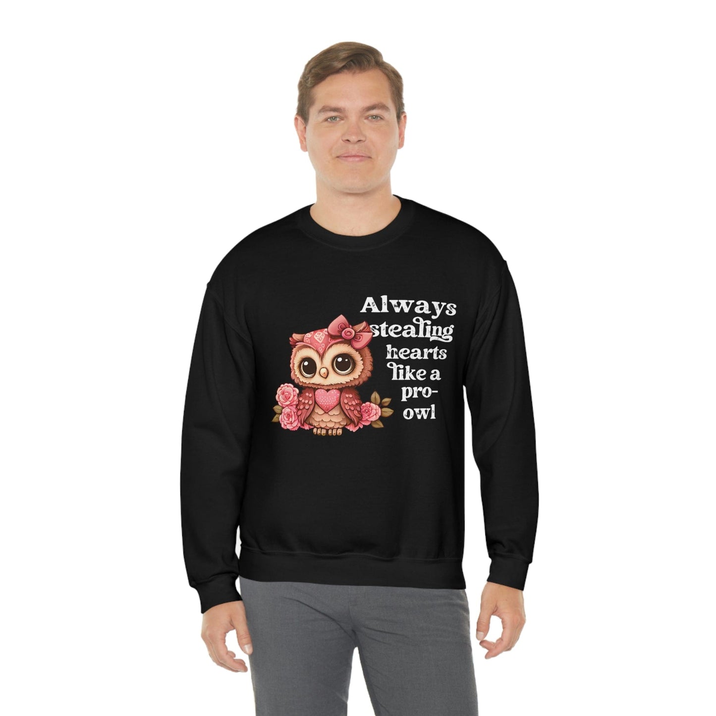 2023 Valentine's Day Gift: "Always Stealing Hearts Like a Pro Owl" Sweatshirt