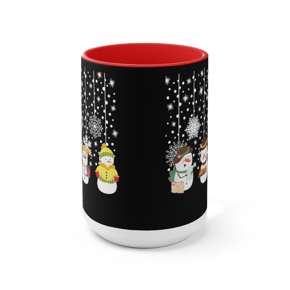 Cute Christmas Mug, Christmas Mug, Xmas Mug, Christmas Gift, Gift for Her 15 oz Two-Tone Coffee Mugs