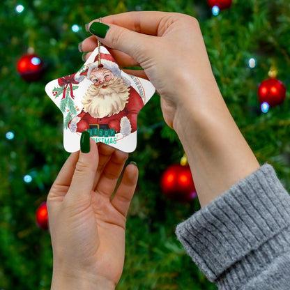 Its Going to Be Bearded Christmas Ceramic Ornament, 4 Shapes