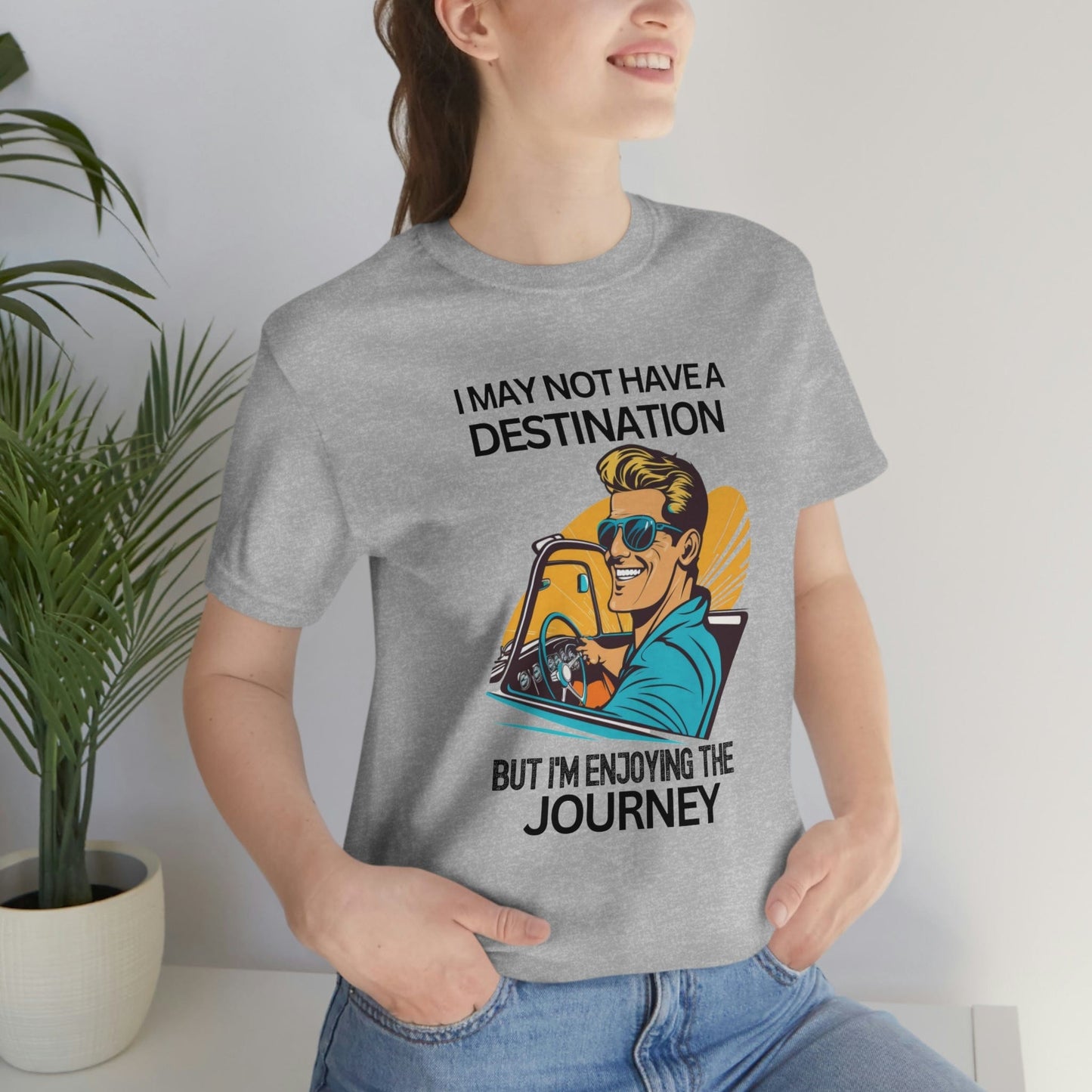 2023 Unisex Cartography Travel Agent Travelling Compass World Map I May Not Have A Destination T-Shirt