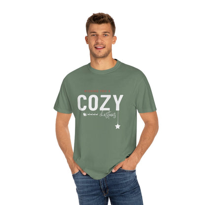 Christmas Comfort Colors Shirt, Cozy Christmas Shirt, Men Christmas T-Shirt, Retro Holiday Shirt, Christmas Gift for Family Unisex Garment-Dyed T-shirt