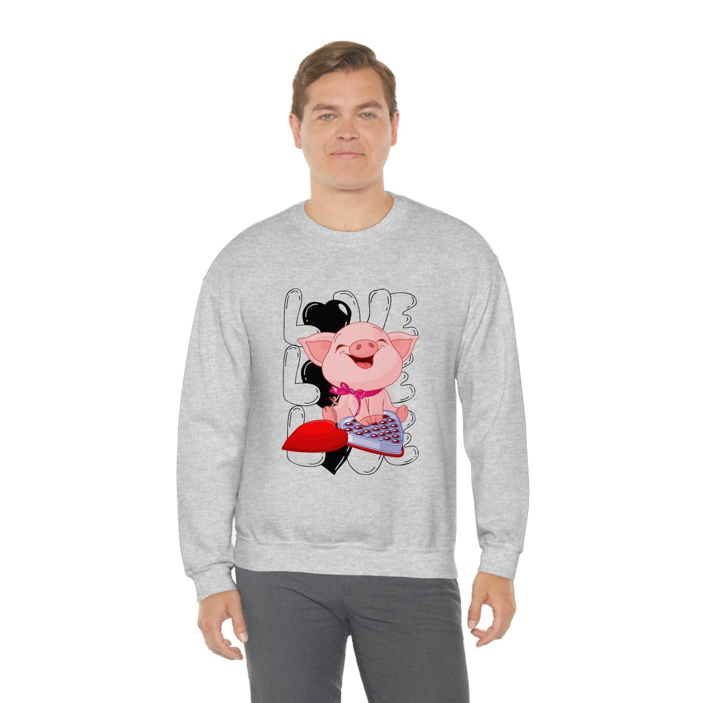 Sweet & Studious: Valentine's Day 2023 Love Piglet Chocolate Study Sweatshirt