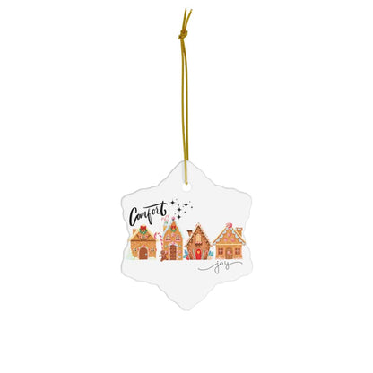 Comfort & Joy Ceramic Ornament, 4 Shapes