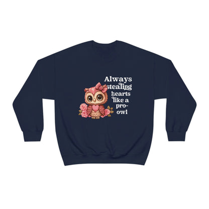 2023 Valentine's Day Gift: "Always Stealing Hearts Like a Pro Owl" Sweatshirt