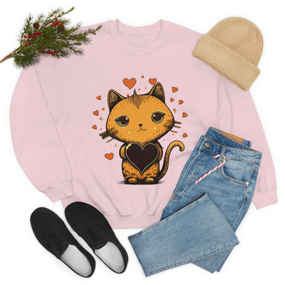 2023 Valentine's Day Sweatshirt: Cute Cats in Love Kawaii Style