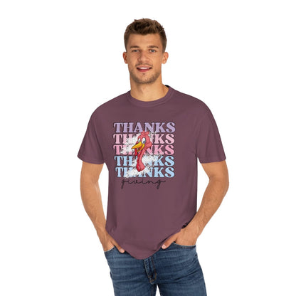 Thanksgiving Shirt Comfort Colors, Fall Men Shirts, Thanksgiving Gifts, Cute Fall Shirt, Happy Thanksgiving Unisex Garment-Dyed T-shirt