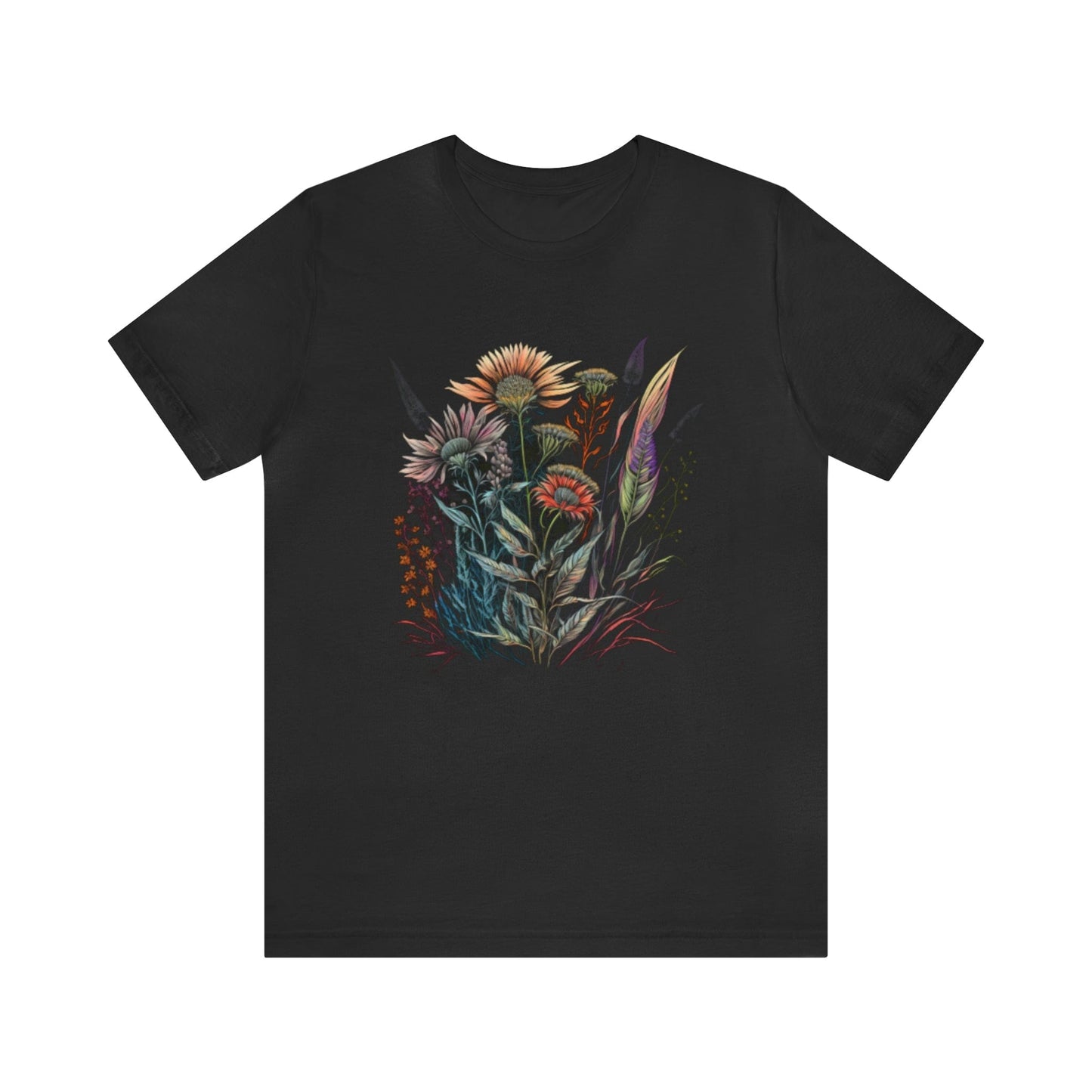 2023 Unisex Aesthetic Boho Pressed Wildflower Cottagecore Blooming Wild Floral Shirt Gardening Botanical T-Shirt