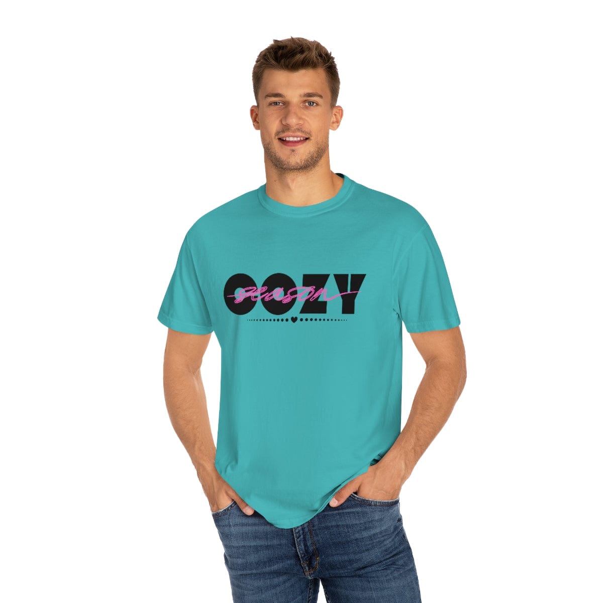 Men Cozy Season Shirt, Comfort Colors Shirt, Cozy Vibes T-Shirt, Fall Shirt, Thanksgiving Gift, Unisex Garment-Dyed T-shirt