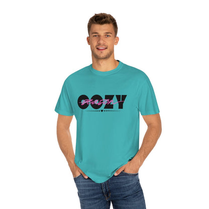 Men Cozy Season Shirt, Comfort Colors Shirt, Cozy Vibes T-Shirt, Fall Shirt, Thanksgiving Gift, Unisex Garment-Dyed T-shirt