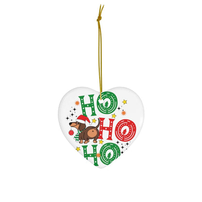 Ho Ho Ho Ceramic Ornament, 4 Shapes