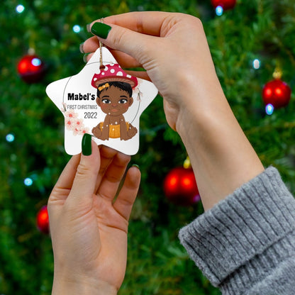 Mabel's First Christmas 2022 Ceramic Ornament, 4 Shapes