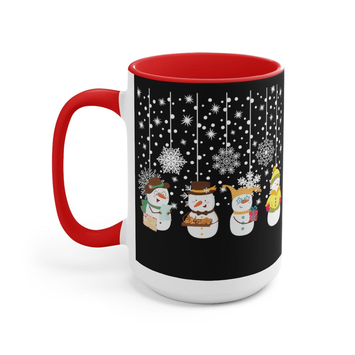 Cute Christmas Mug, Christmas Mug, Xmas Mug, Christmas Gift, Gift for Her 15 oz Two-Tone Coffee Mugs