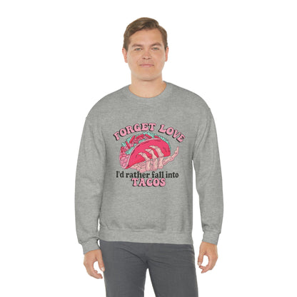 Unique 2023 Anti-Valentine's Day Gift: Fall for Tacos Sweatshirt