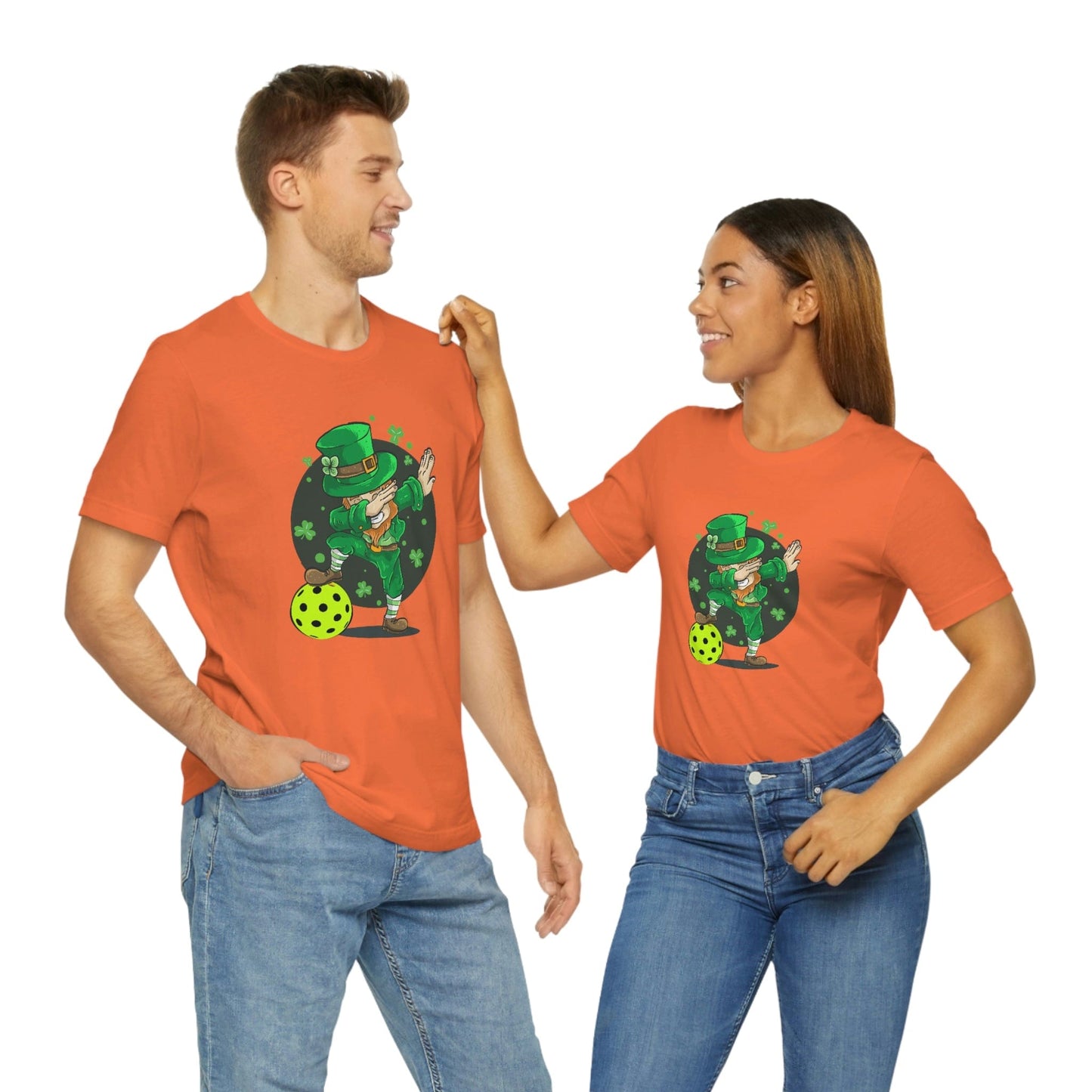 St. Patrick's Day 2023 Unisex Pickleball Dabbing Leprechaun Pickleball Malarkey T-Shirt