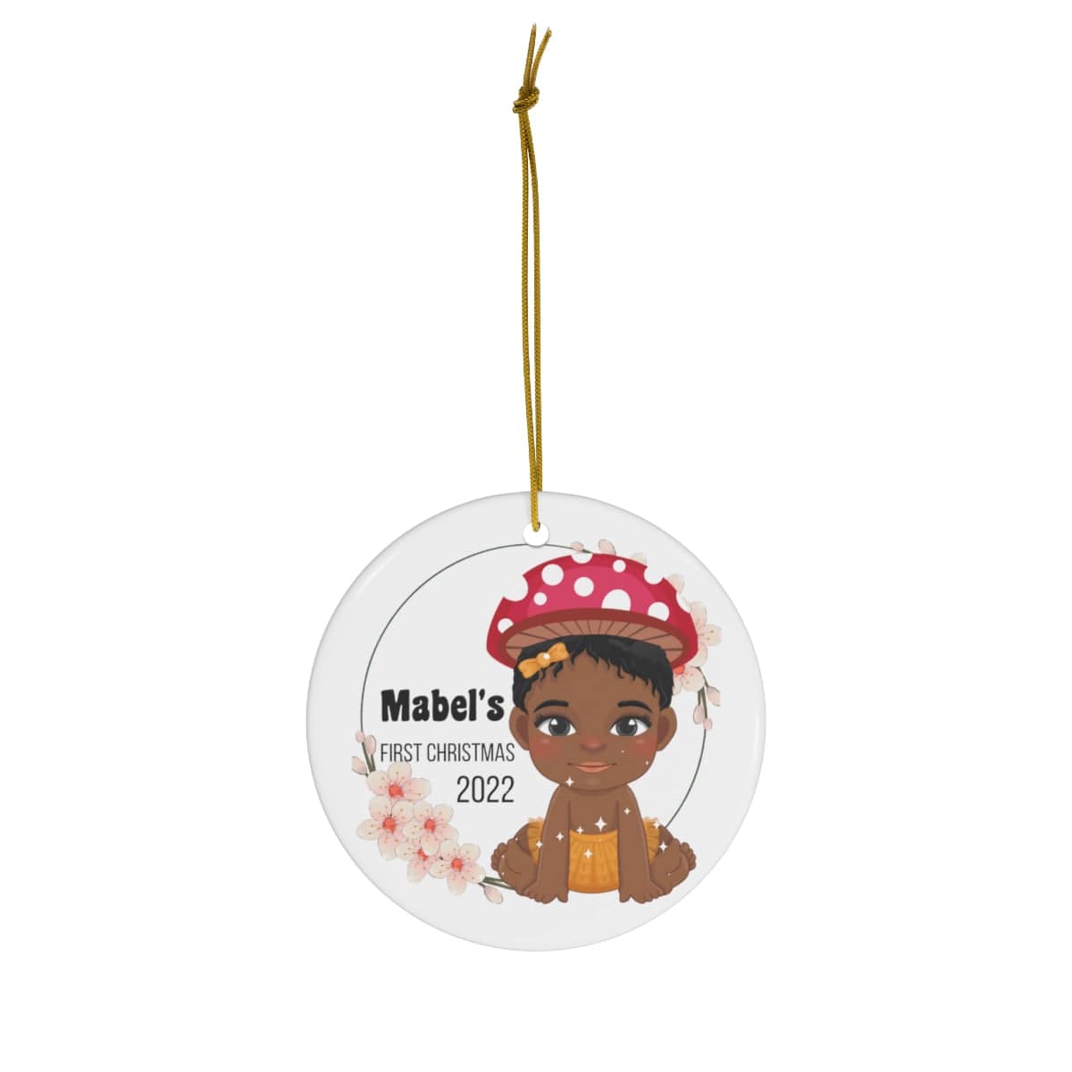 Mabel's First Christmas 2022 Ceramic Ornament, 4 Shapes