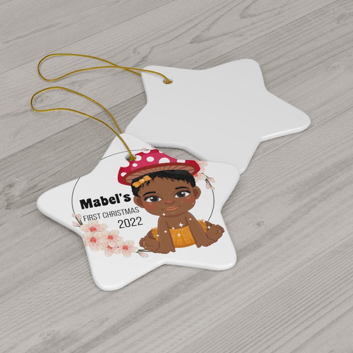 Mabel's First Christmas 2022 Ceramic Ornament, 4 Shapes