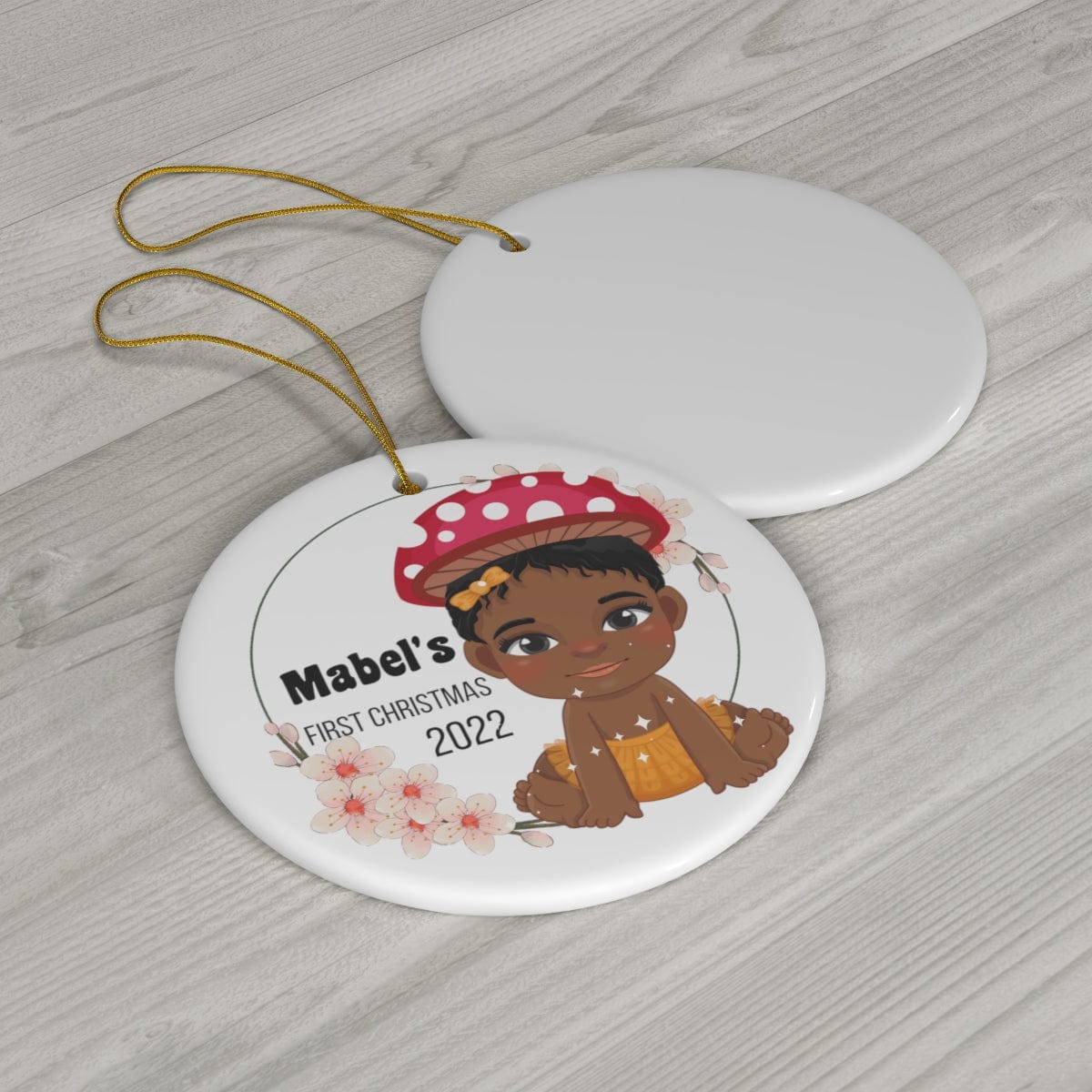 Mabel's First Christmas 2022 Ceramic Ornament, 4 Shapes