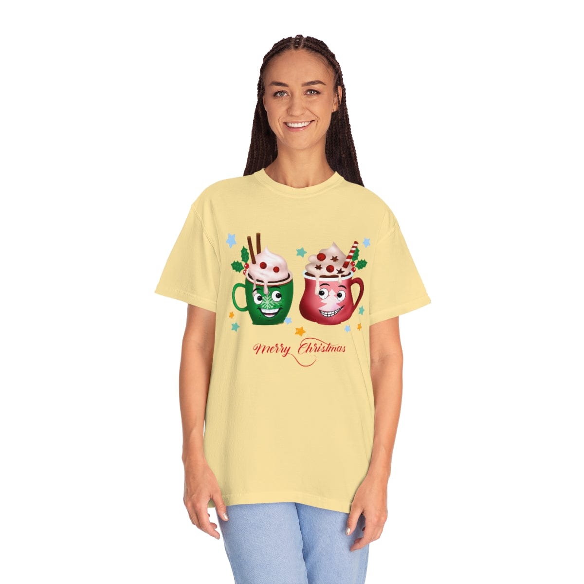 Retro Christmas Comfort Colors Shirt, Christmas Coffee Shirt, Christmas Men Gift, Retro Holiday Shirt, Funny Xmas T-Shirt, Unisex Garment-Dyed T-shirt