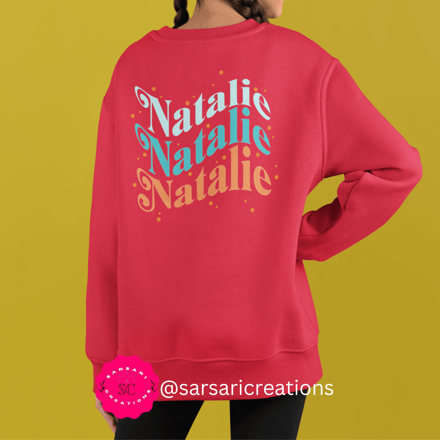 Personalized Name Oversized Sweatshirt