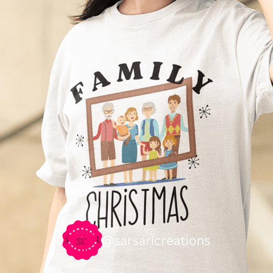 Family Photo Comfort Colors, Christmas Family T-Shirt, Family Photo Shirt, Matching Family Shirt, Christmas Family Gift
