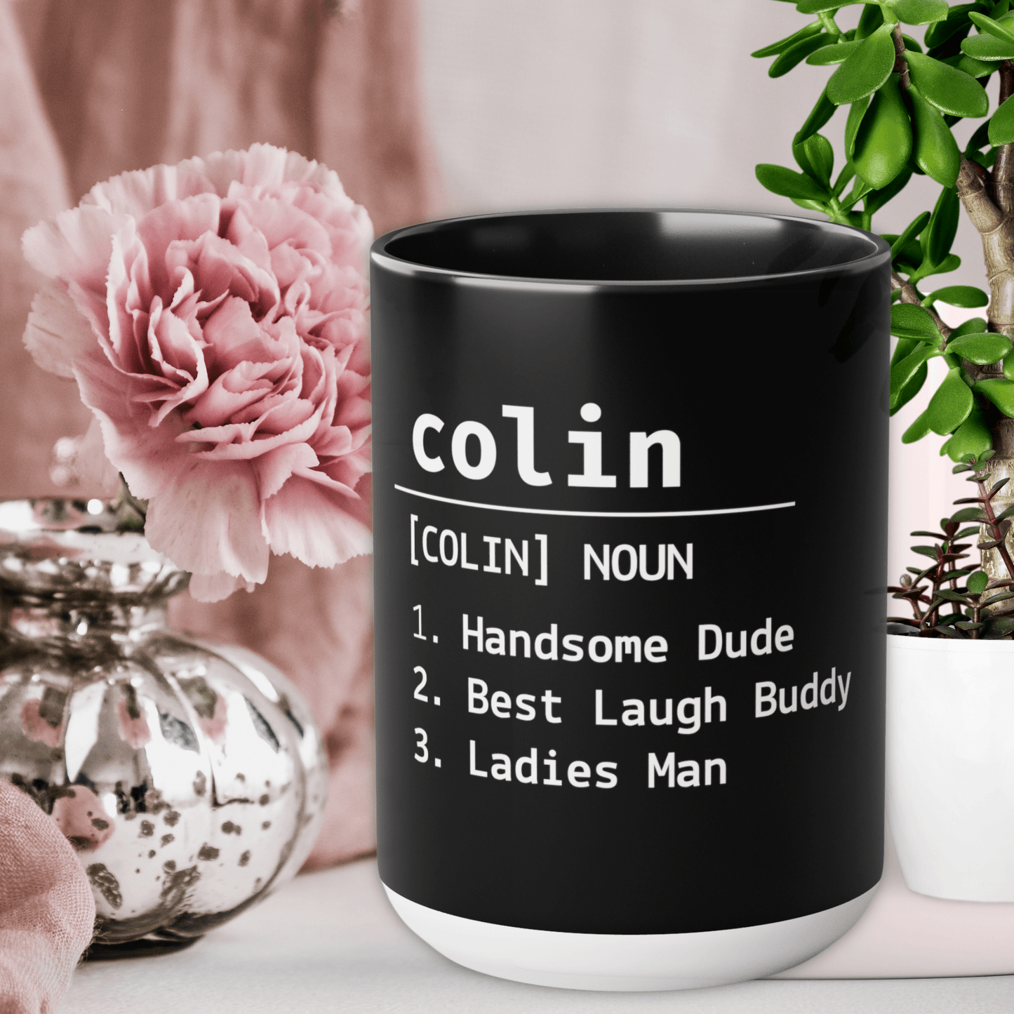 Personalised Name Engraved 2023: Create a Lasting Memory Mug for Mum and Dad 15 oz Two-Tone Coffee Mugs