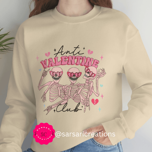 Shop the Anti-Valentine's Club with Skeleton Style 2023 Sweatshirt